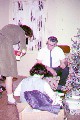 Julia (Judy) Kish Dorrough; Becky Dorrough; Bruce Dorrough; Christmas